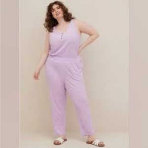Torrid Sleep Terry Jumpsuit Size 2X Lavender Lounge